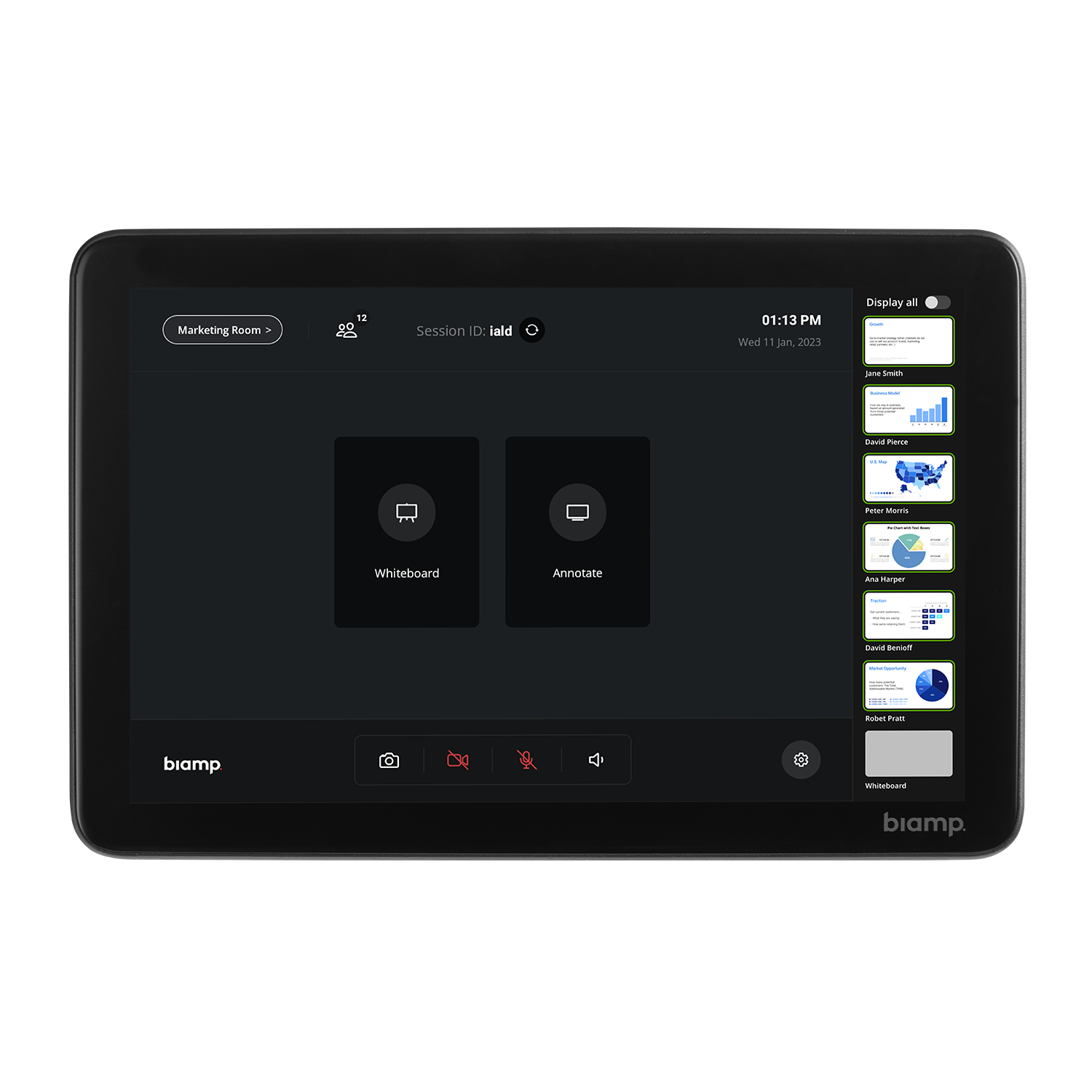 Image of AV Control Experience with the Biamp Apprimo Touch 8i Front Screenshot
