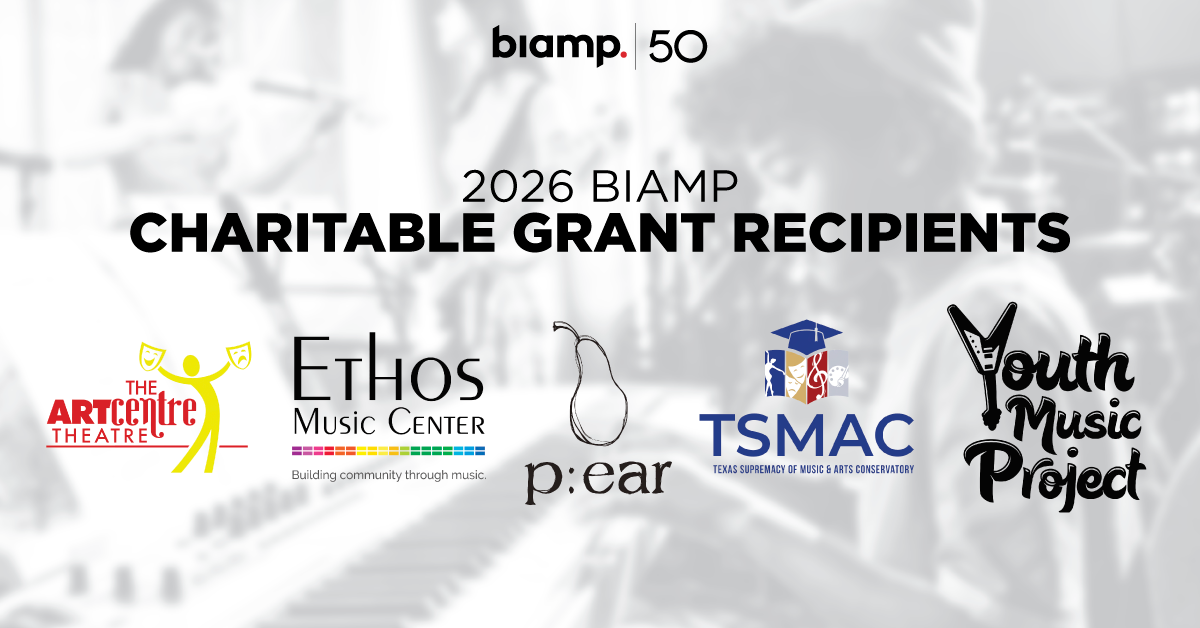 2026 Biamp Charitable Grant Recipients graphic image