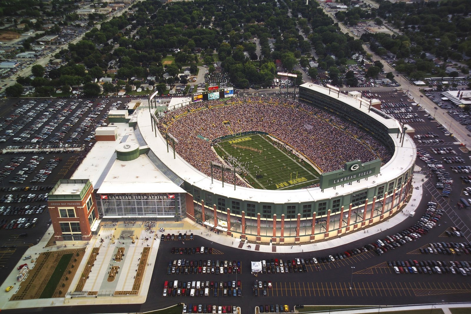 Lambeau Field aerial shot