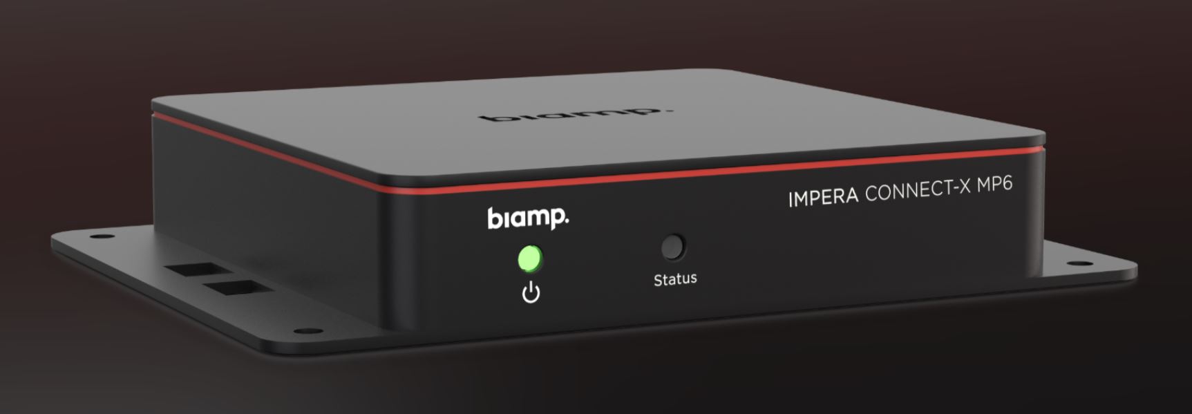 Image of Biamp Impera Connect-X MP6 on black background.
