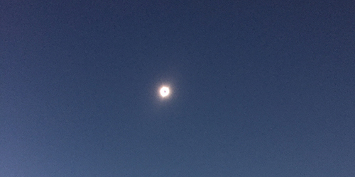 Image of a solar eclipse from eastern Oregon 2017.