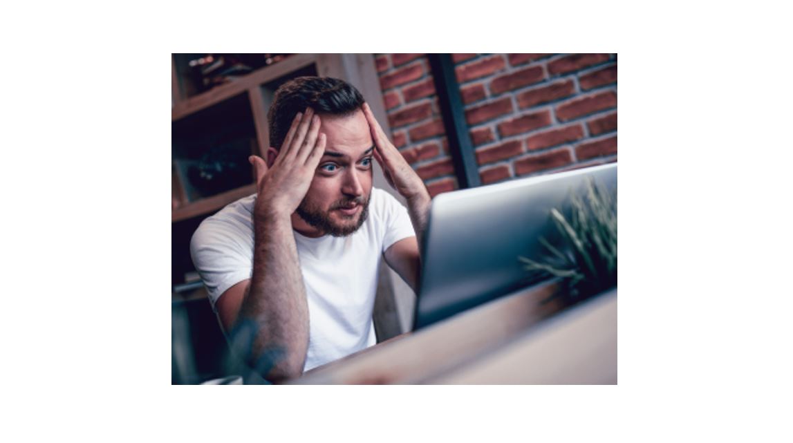 Hero image of frustrated office worker