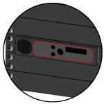 Illustration of Single Unit Rack Mount Kit (1RU) Tesira RMK-1