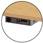 Illustration of Under Table Mount Kit Tesira UTMK-1