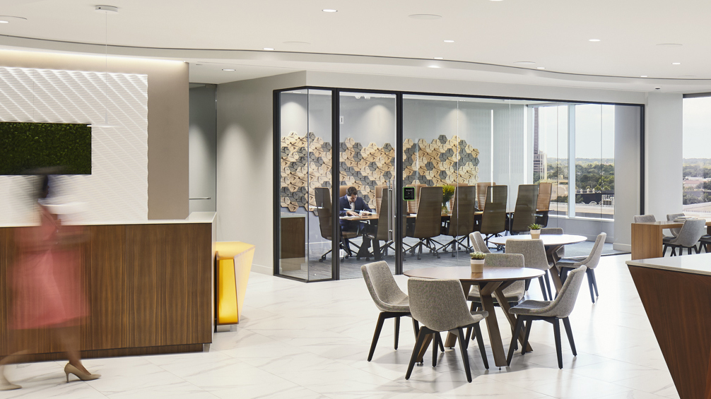 Firmspace open office space with a conference room