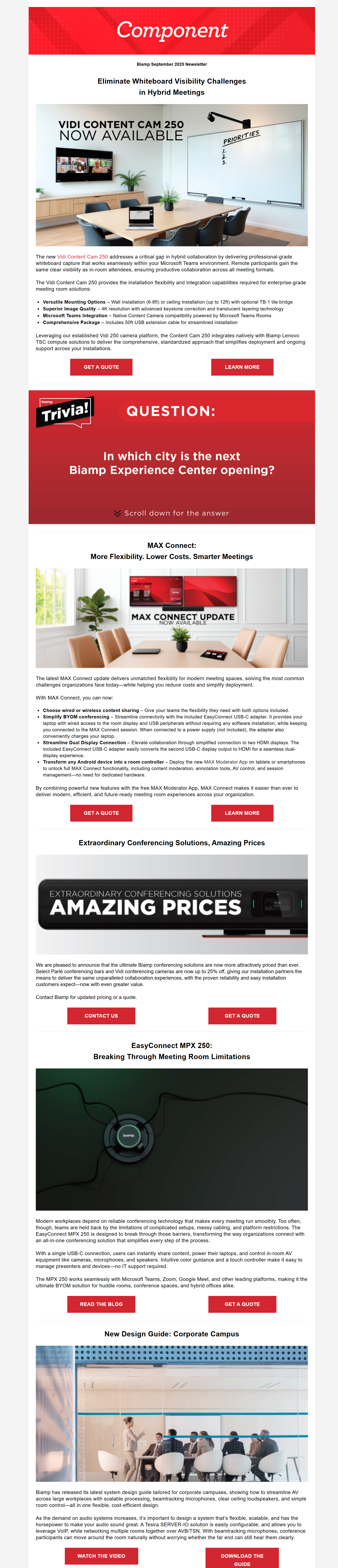 Biamp newsletter September 2025