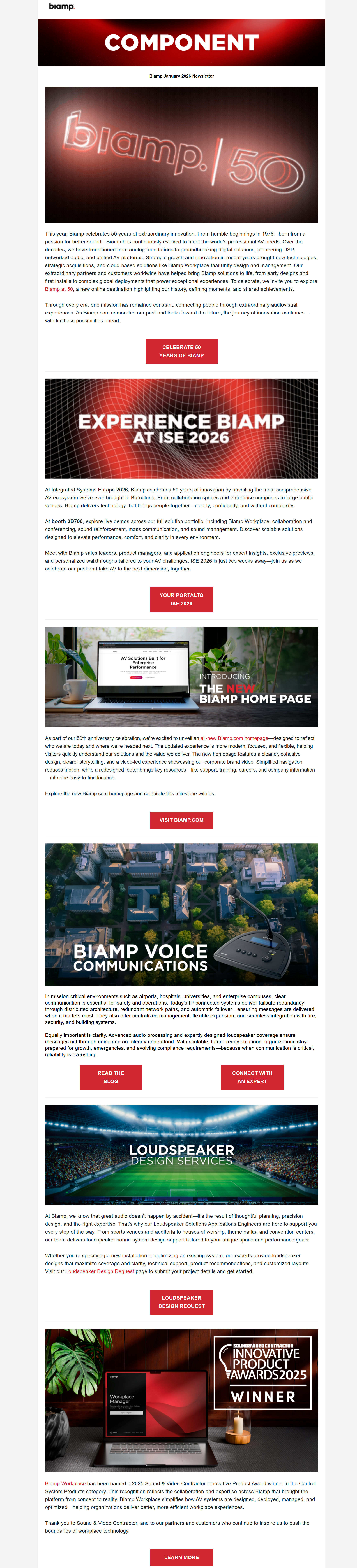 Biamp newsletter overview