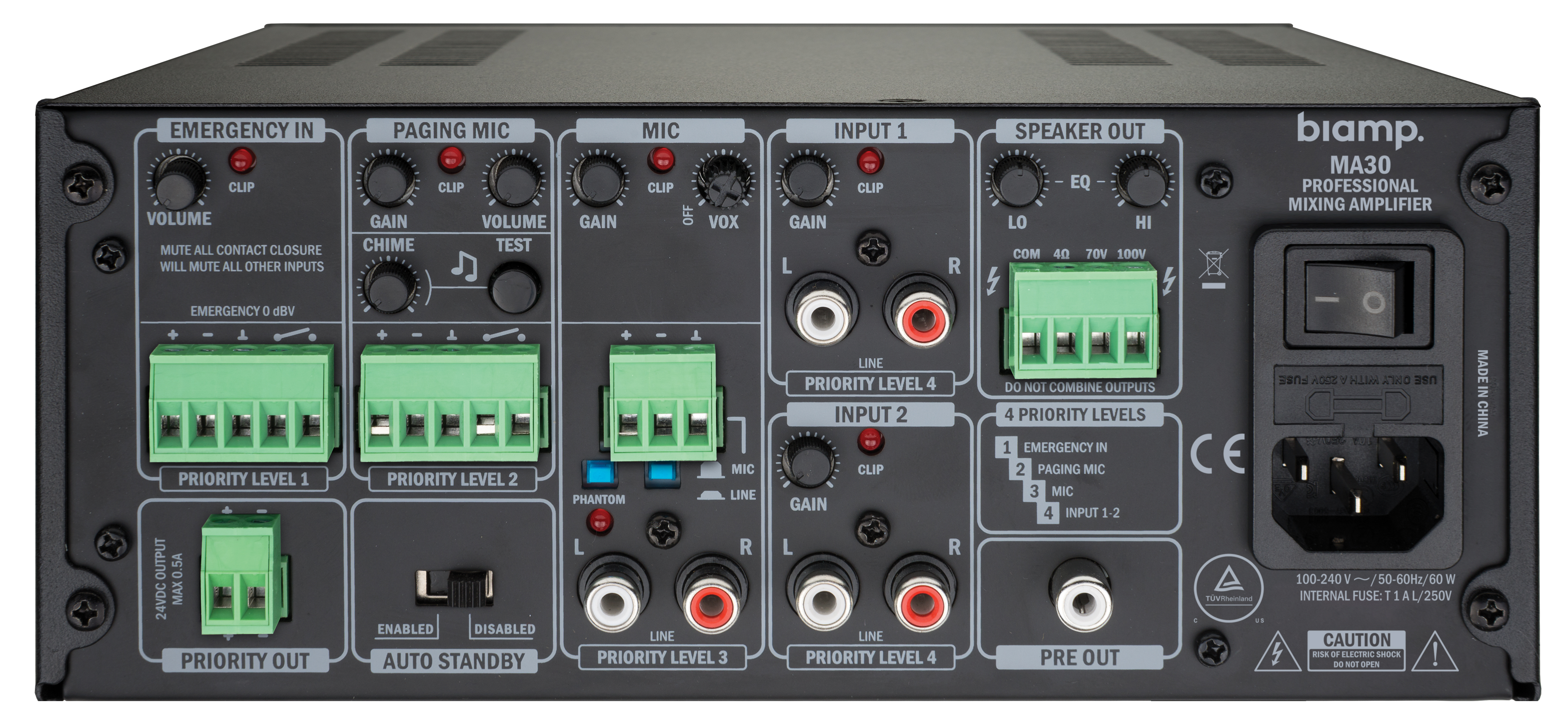 Commercial Audio Mixing Amplifiers