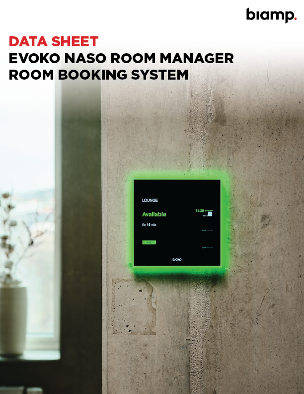 Evoko Room Scheduling Data Sheet Cover