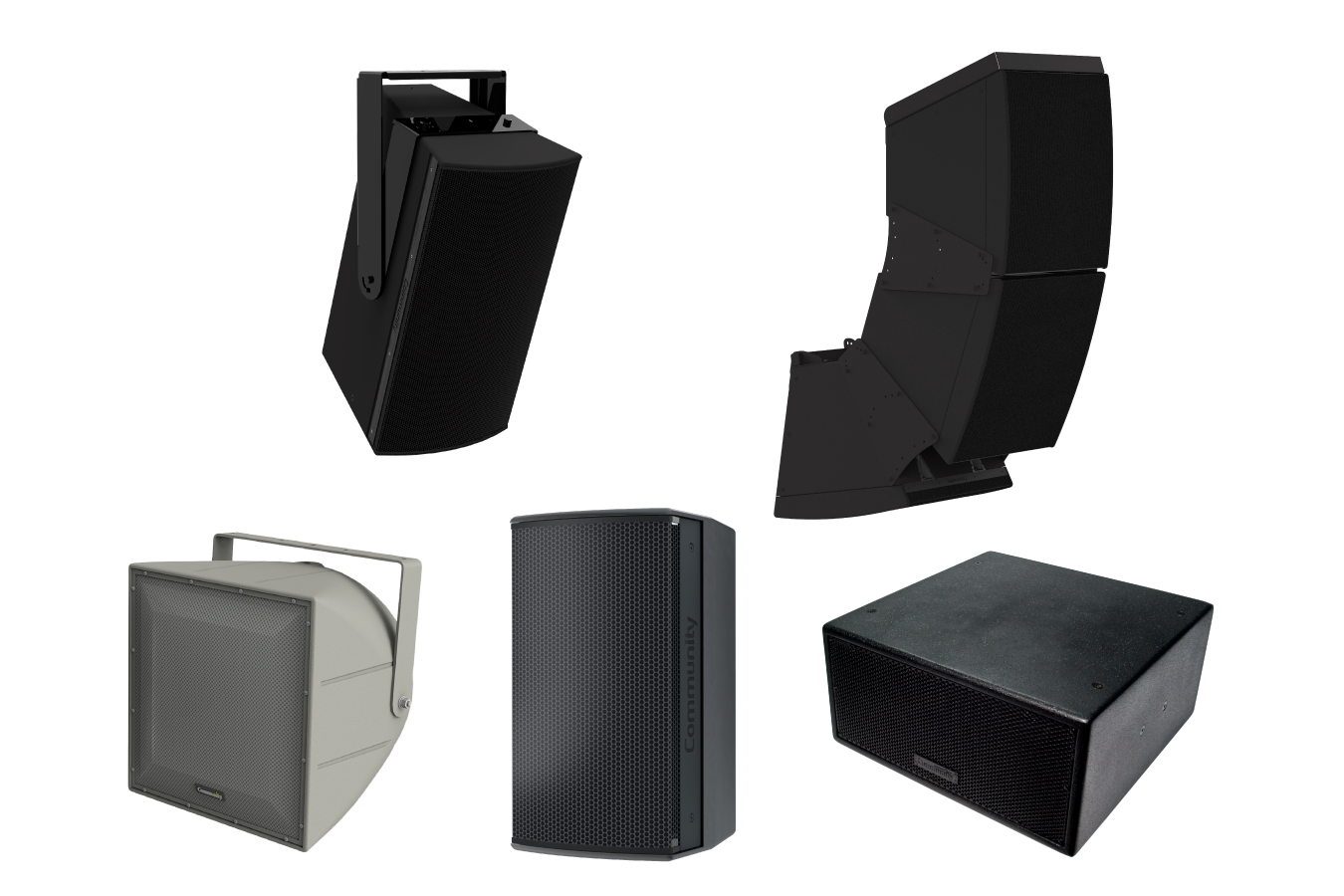 Community loudspeakers with precision coverage and premium sound quality for demanding venues