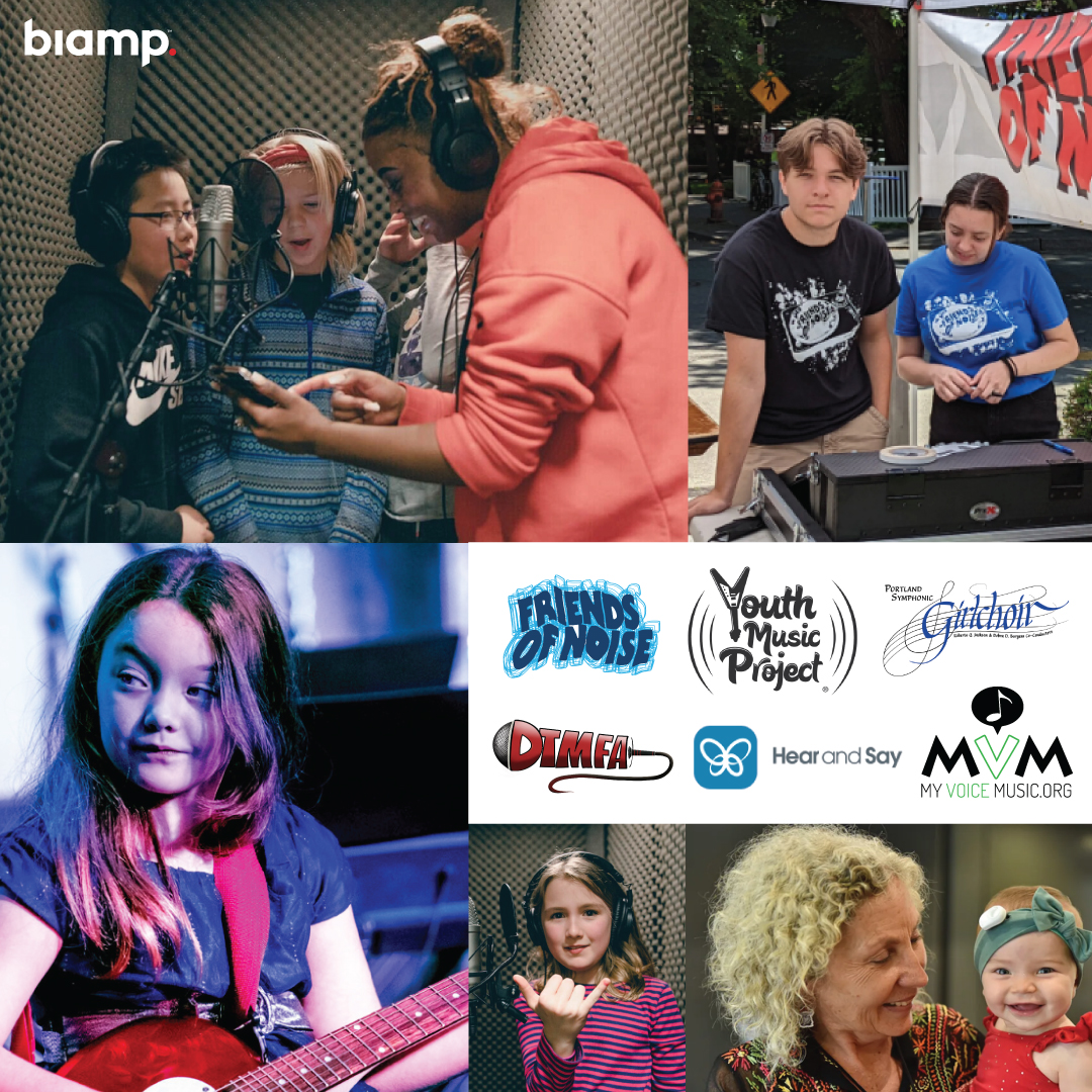 Collage Image of 2024 Biamp Grant Program Winners