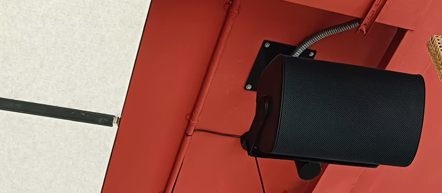speaker attached to ceiling