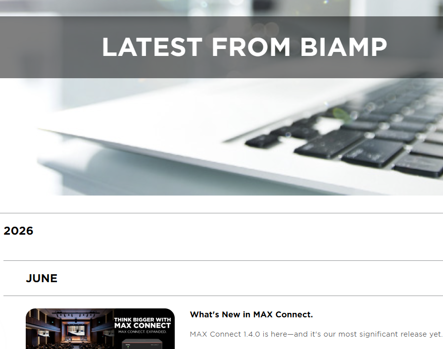 Latest From Biamp