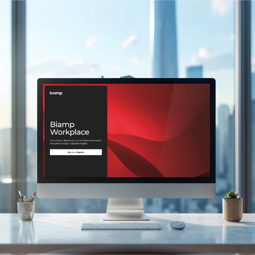 Image of a computer screen for Biamp Workplace