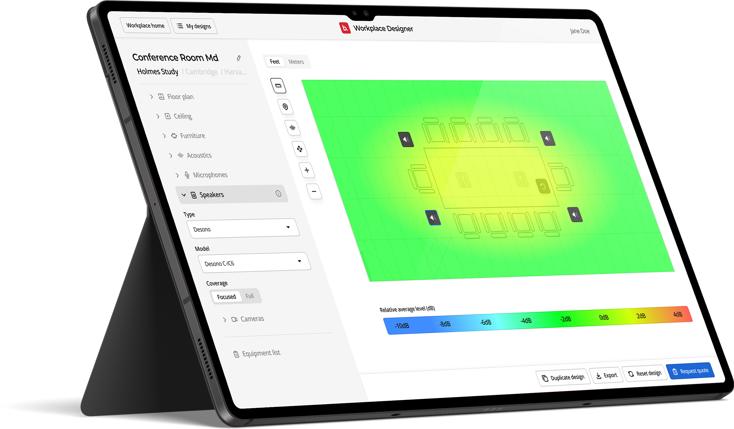 Image of Workplace Designer Tablet on a white background.