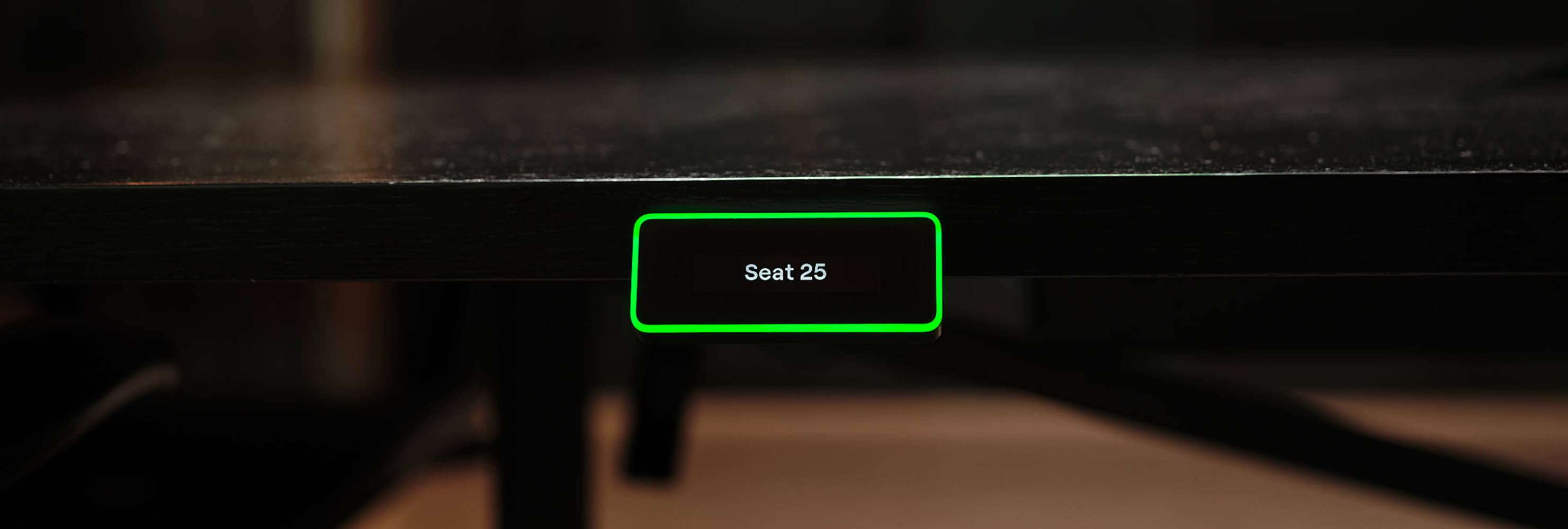 green desk booking device