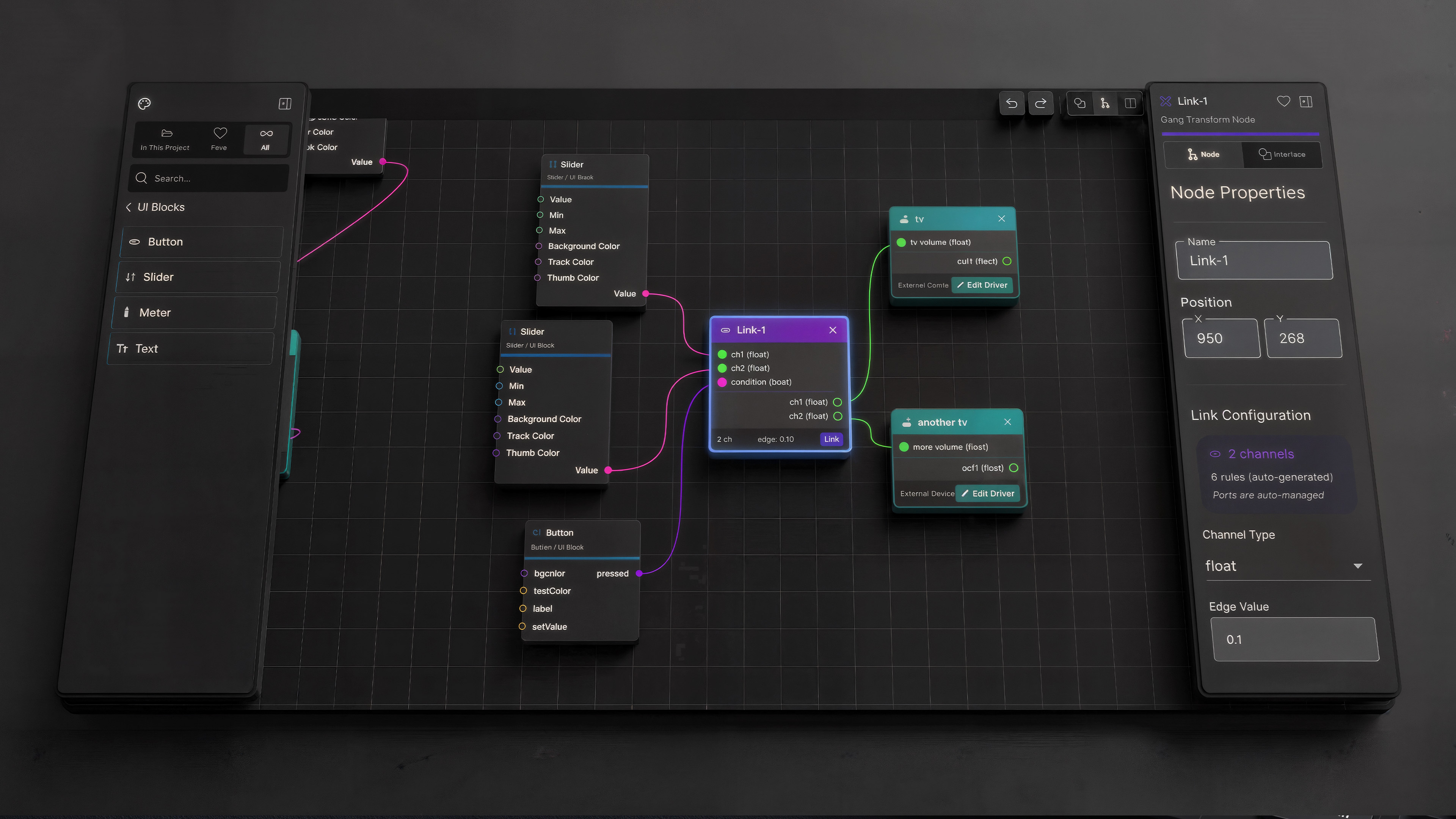 Workplace Control interface