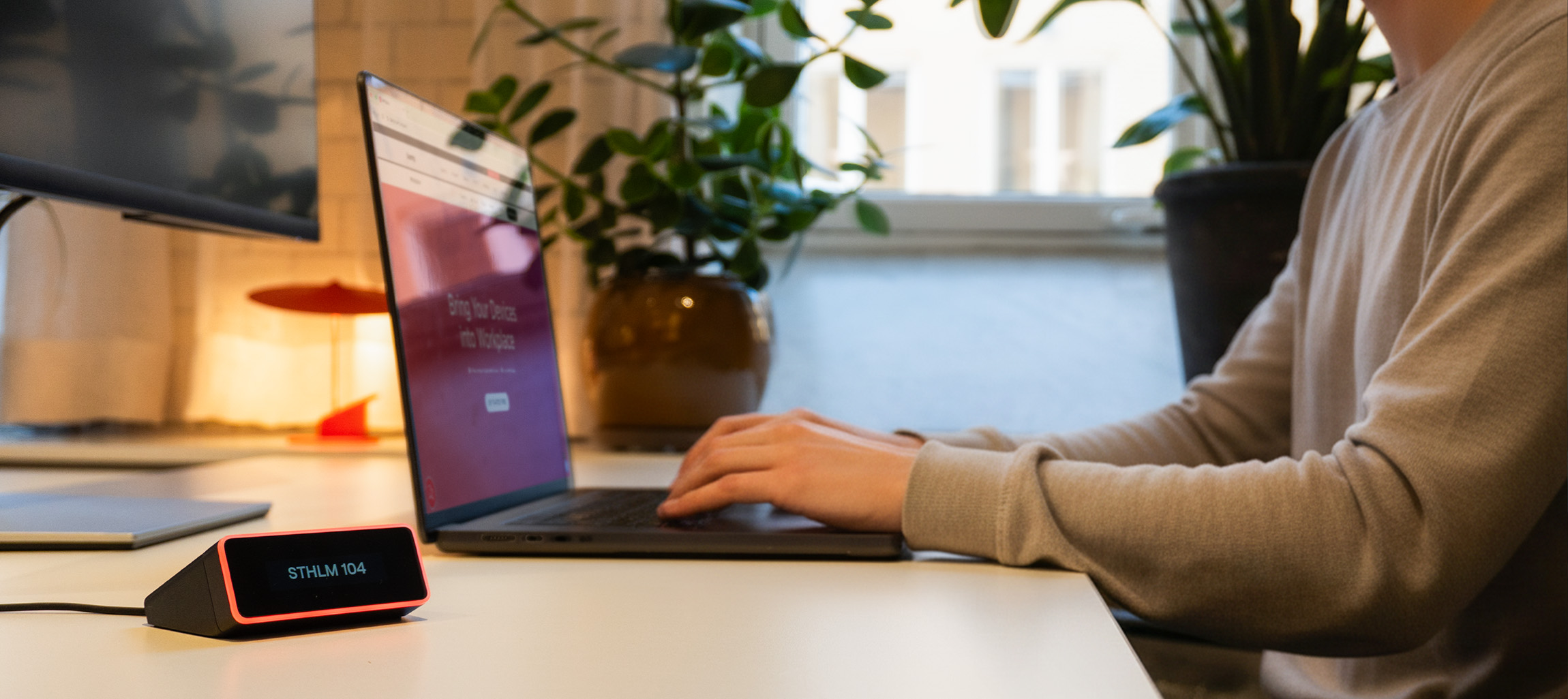 Person sitting at a desk working