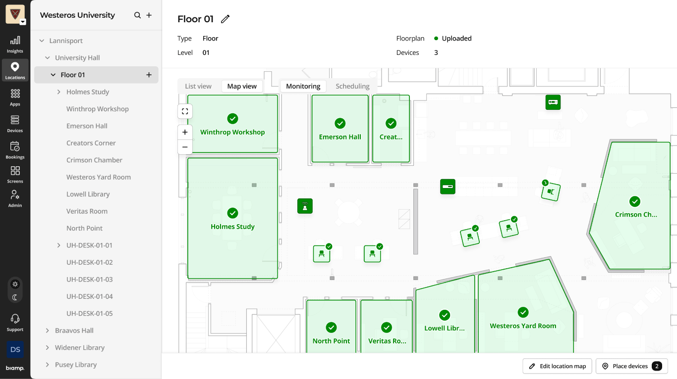 Biamp workplace designer